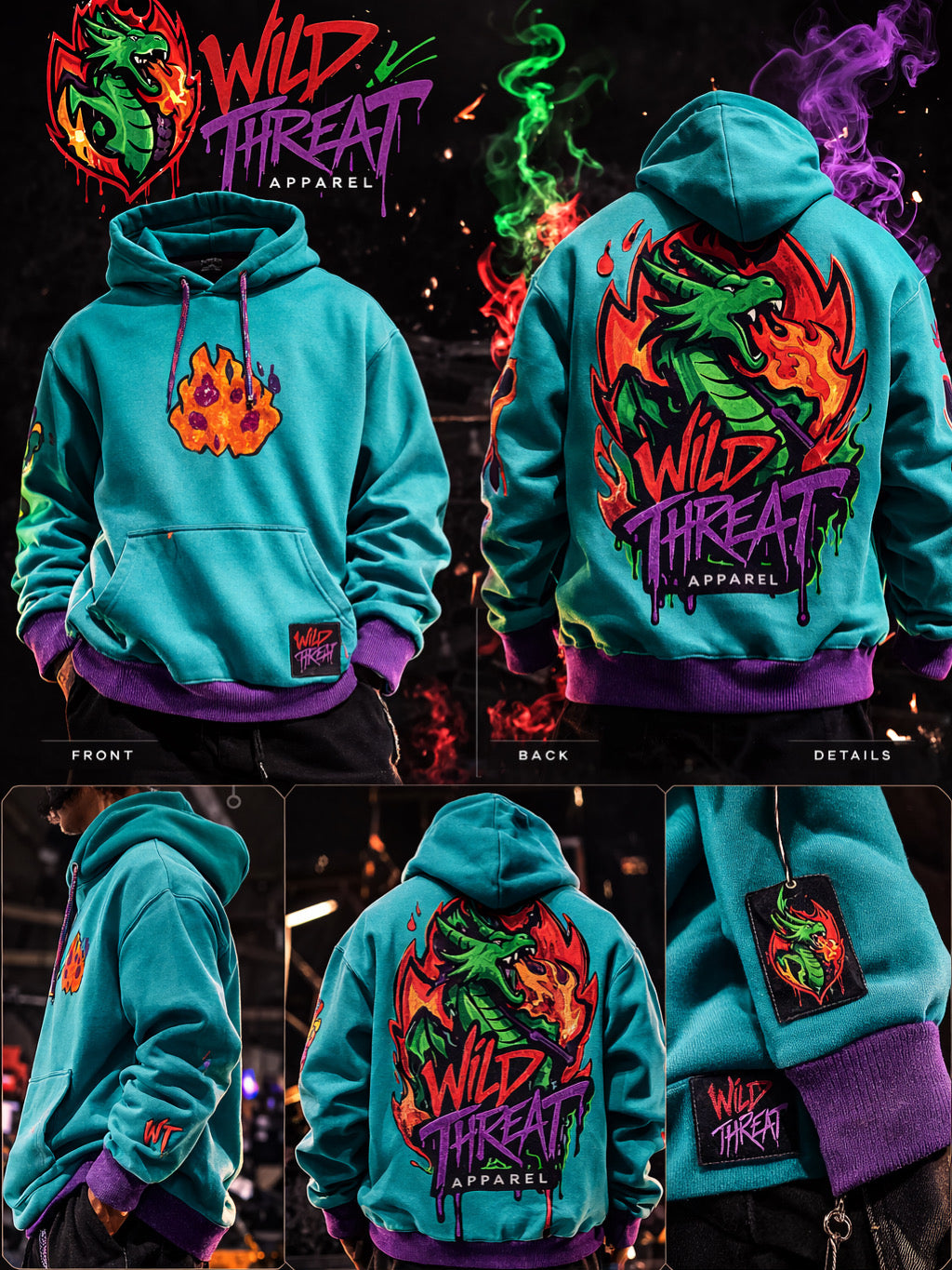 Wild Threat Dragon Hoodie